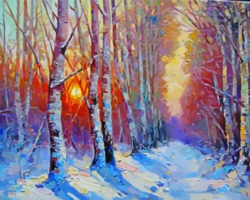 Winter Forest Art Diamond Painting