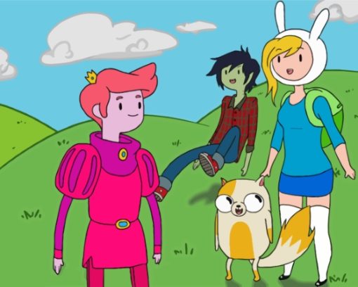 Adventure Time Fionna And Cake Characters Diamond Painting