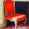 Antique Chair In Red Diamond Painting