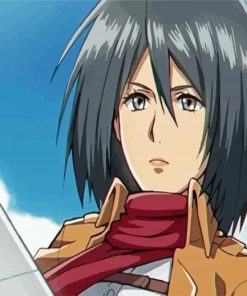 Attack On Titan Character Mikasa Ackerman Diamond Painting