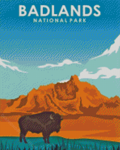 Badlands National Park SD Poster Diamond Painting