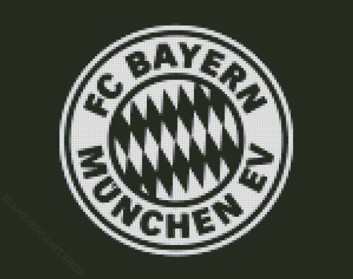 Black And White Bayern Munich Logo Diamond Painting