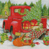 Christmas Truck Diamond Painting