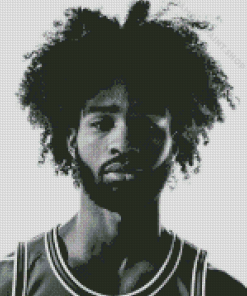 Coby White Basketballer Black And White Diamond Painting