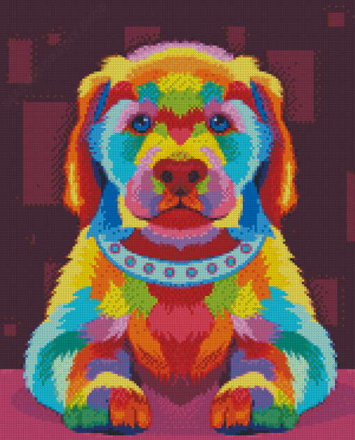 Colorful Dog Diamond Painting