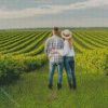 Couple In Farm Field Diamond Painting