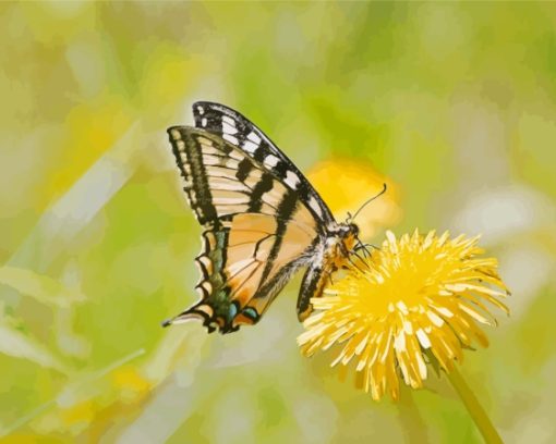 Dandelion Butterfly Diamond Painting