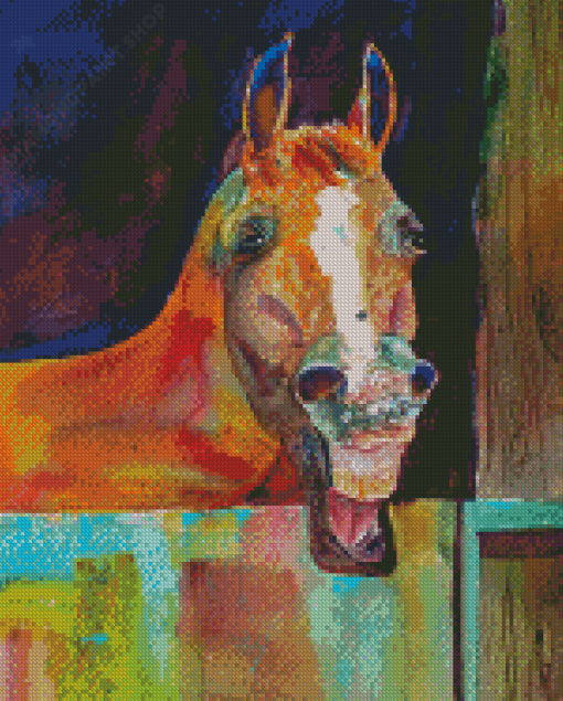 Laughing Horse Brown Diamond Painting