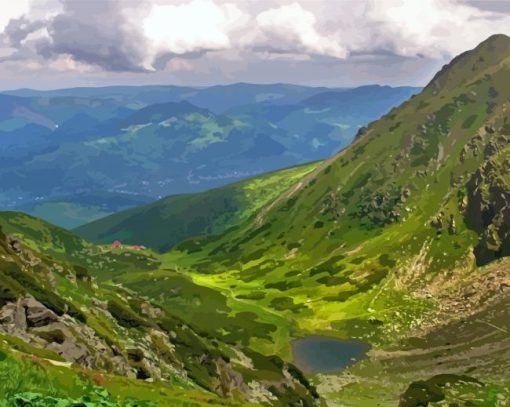 Maramures Landscape Diamond Painting