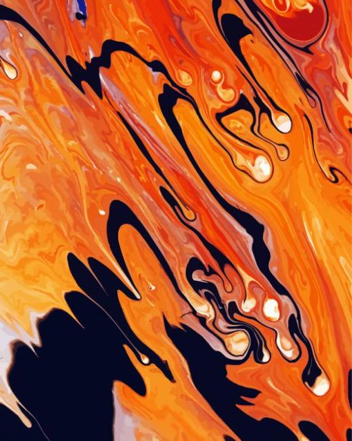 Orange Abstract Diamond Painting