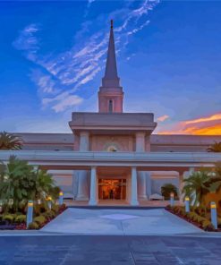 Orlando Temple Sunset Diamond Painting