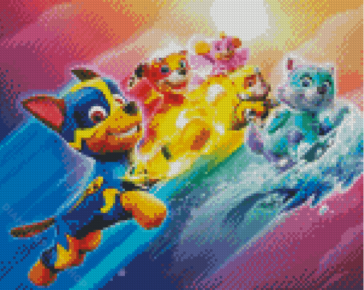 Paw Patrol Mighty Pups Diamond Painting