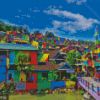 Rainbow Village Indonesia Diamond Painting