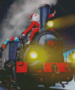 Santa Train Diamond Painting