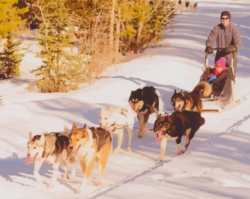 Sled Dogs Diamond Painting