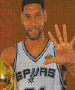 Tim Duncan American Basketballer Diamond Painting