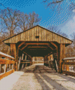 Toledo Ohio Wildwood Metropark Covered Bridge Diamond Painting