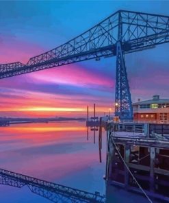 Transporter Bridge Sunset Diamond Painting