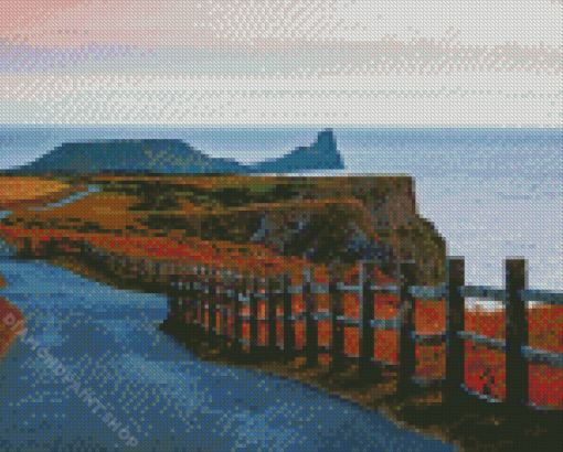 Worms Head Rhossili Bay Diamond Painting