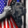 Aesthetic Black Lab With Flag Diamond Painting