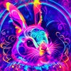 Aesthetic Neon Bunny Diamond Painting