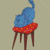 Cute Cat On Chair Diamond Painting