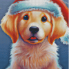 Cute Cartoon Dog Santa Diamond Painting