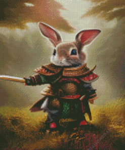 Cute Rabbit Knight Diamond Painting