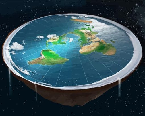 Flat Earth Illustration Diamond Painting