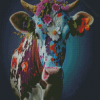 Floral Cow Diamond Painting