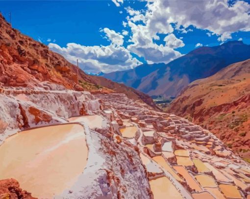 Moray Salt Mines Mountain Diamond Painting