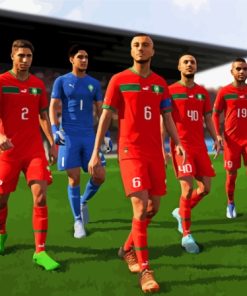 Mroccan Team In Fifa 23 Game Diamond Painting