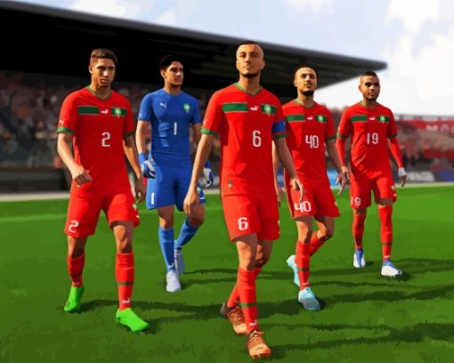 Mroccan Team In Fifa 23 Game Diamond Painting