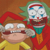 Morty Joker And Rick Diamond Painting