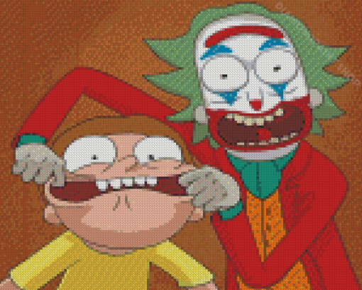 Morty Joker And Rick Diamond Painting