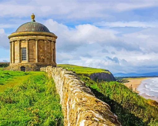 Mussenden Temple Landscape Diamond Painting