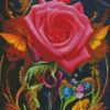 Pink Rose Diamond Painting