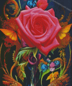 Pink Rose Diamond Painting