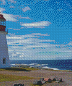 Pointe Riche Lighthouse Diamond Painting