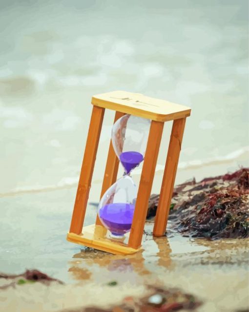 Purple Hourglass In Sand Diamond Painting