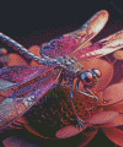 Purple Dragon Fly Diamond Painting