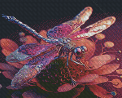 Purple Dragon Fly Diamond Painting