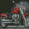 Red Harley Low Boy Diamond Painting