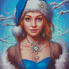 Russian Christmas Lady Diamond Painting