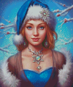 Russian Christmas Lady Diamond Painting