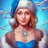 Russian Christmas Lady Diamond Painting