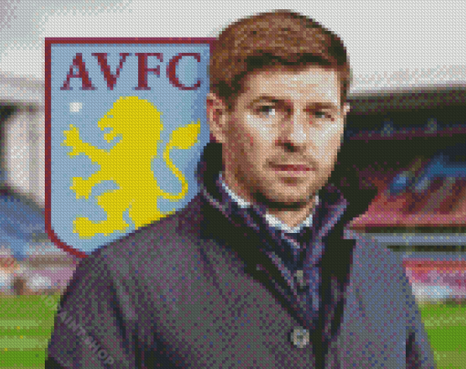 Steven Gerrard Aston Villa Diamond Painting