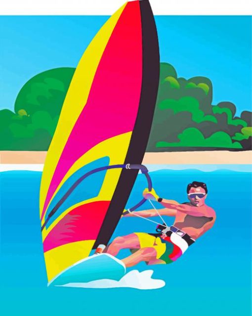 Windsurfer Art Diamond Painting