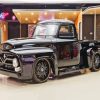 1955 Black Ford Pickup Truck Diamond Painting