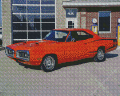 1970 Super Bee Hemi Orange Car Diamond Painting